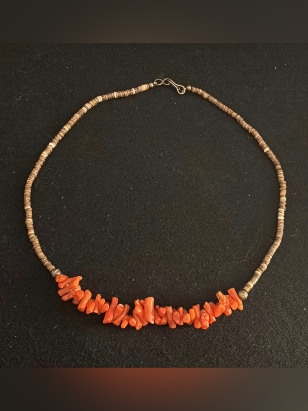 Genuine Orange Coral Chip Necklace - Elegant Women's Jewelry | Vintage